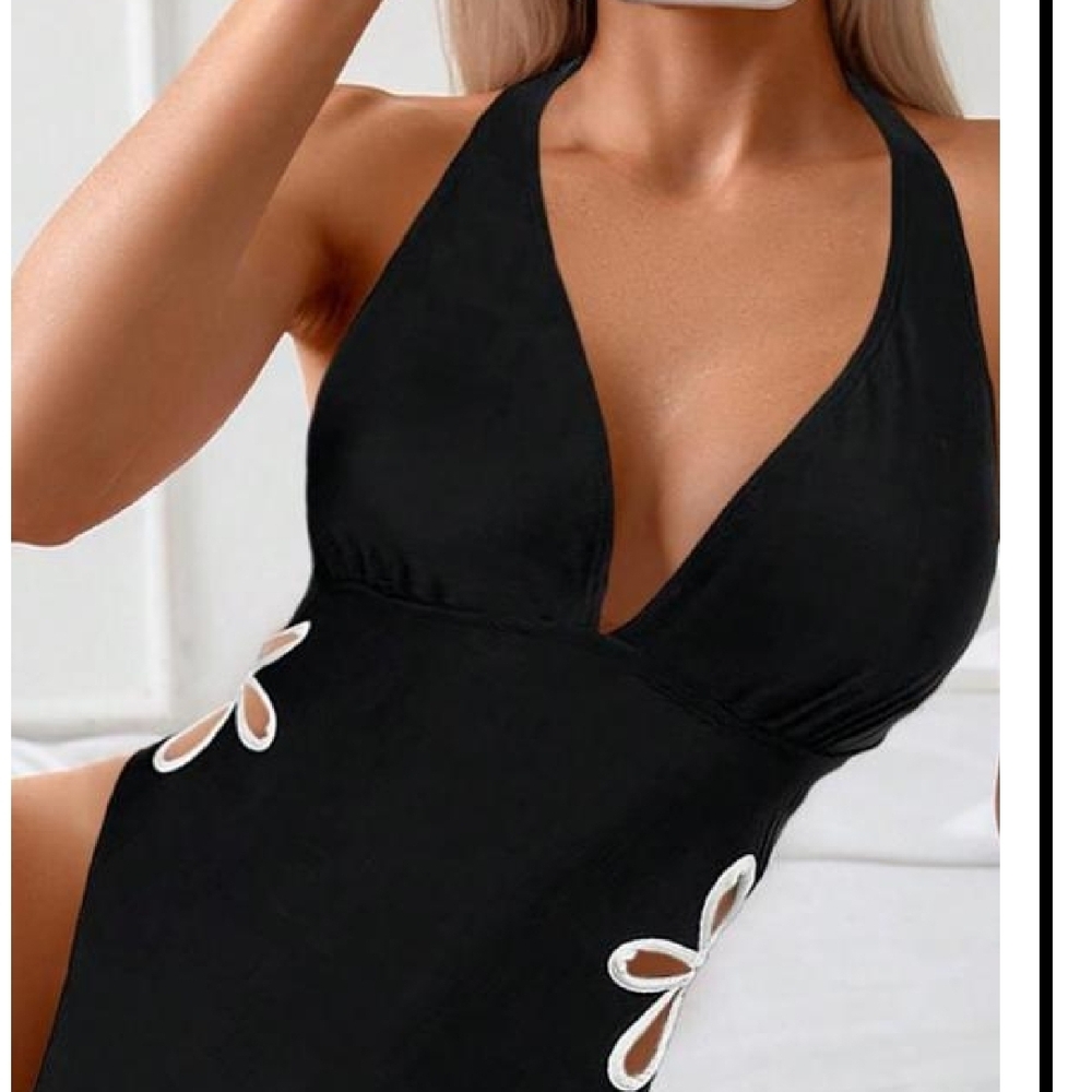 Elegant Black One-Piece Swimsuit